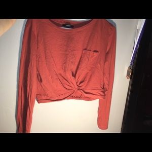 Forever 21 Long Sleeved Crop Top